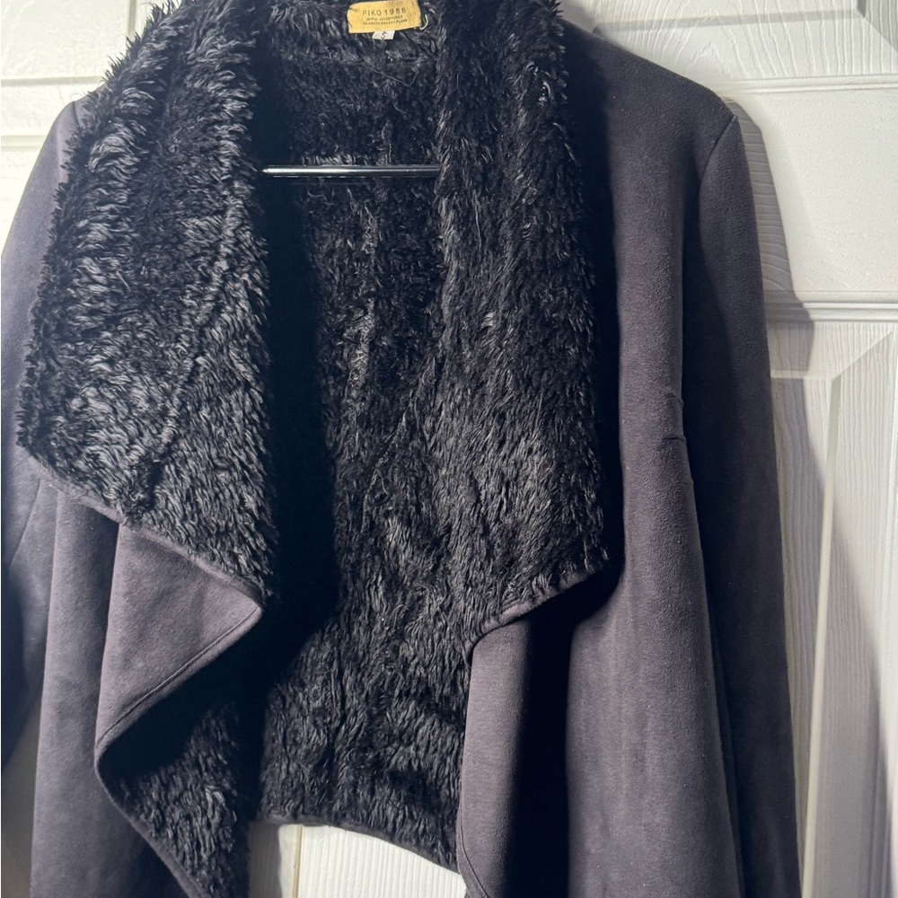 Piko 1988 Black Faux Fur Lined Jacket - Picture 14 of 14